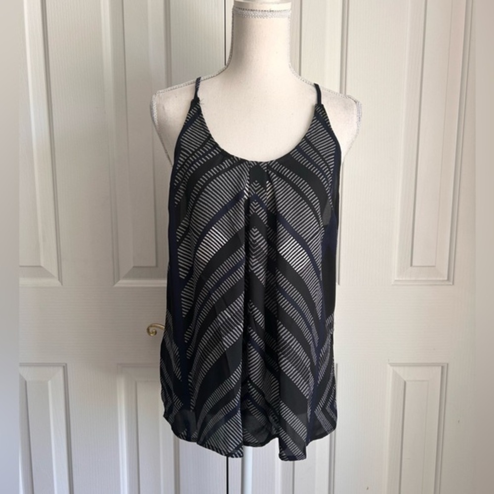 KENAR Women Cami Top, Black and Navy Blue, Size Medium